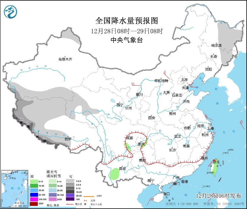 青藏高原等地仍有较强降雪 未来三天北方地区风力较大